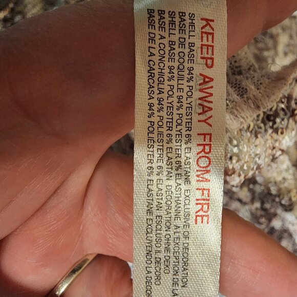 Free People Printed Gold Rush Long Sleeve Top NWOT XL - Picture 8 of 9